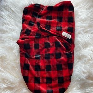 brand new Buffalo plaid Sherpa swaddle